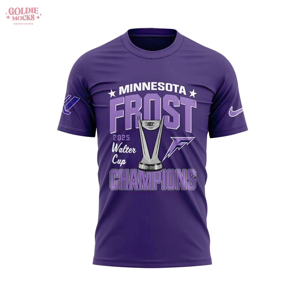 Minnesota Frost 2025 Water Cup Champions T-Shirt Minnesota Frost 2025 Water Cup Champions T-Shirt