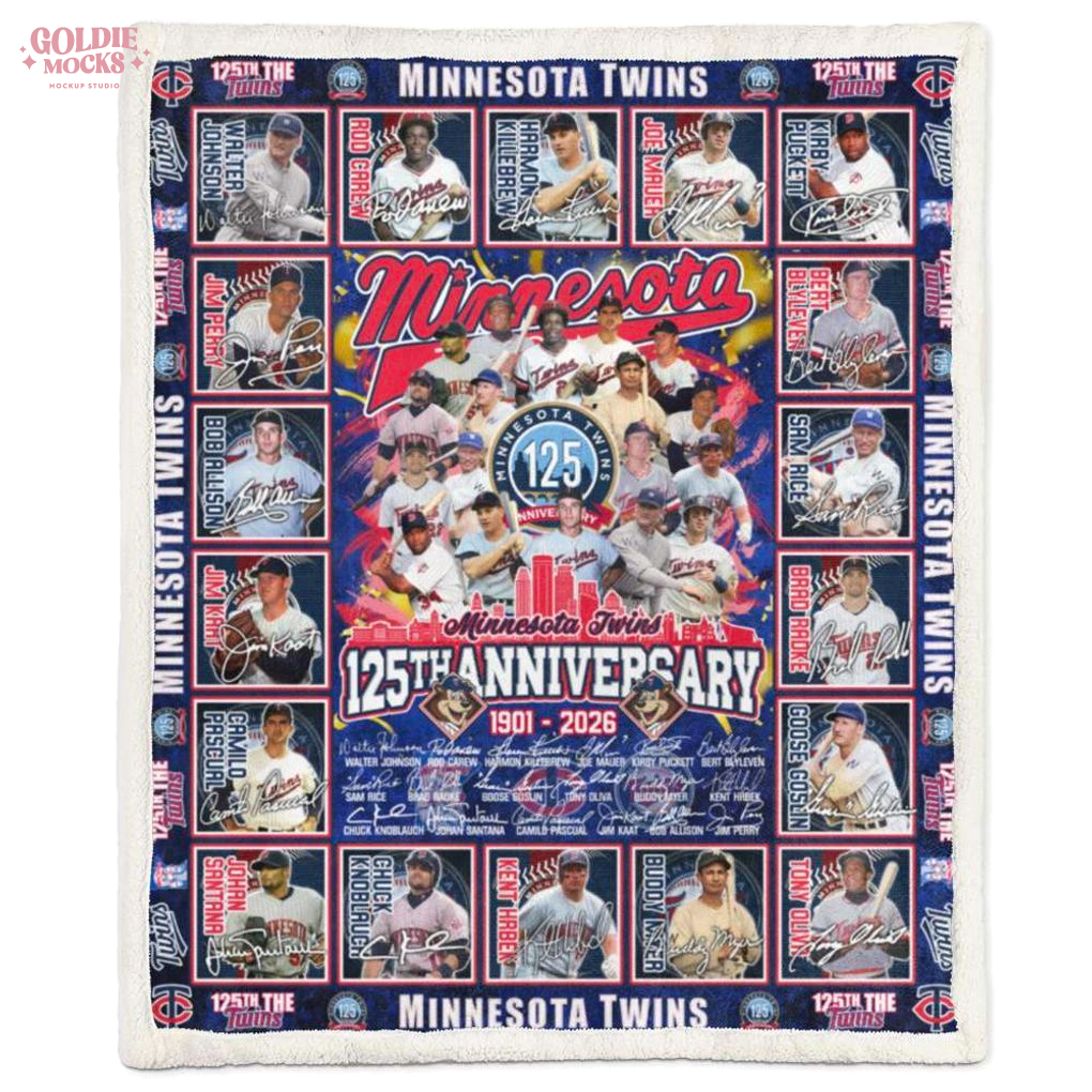 Minnesota Twins 125th Anniversary 1901-2026 Limited Fleece Blanket Minnesota Twins 125th Anniversary 1901-2026 Limited Fleece Blanket