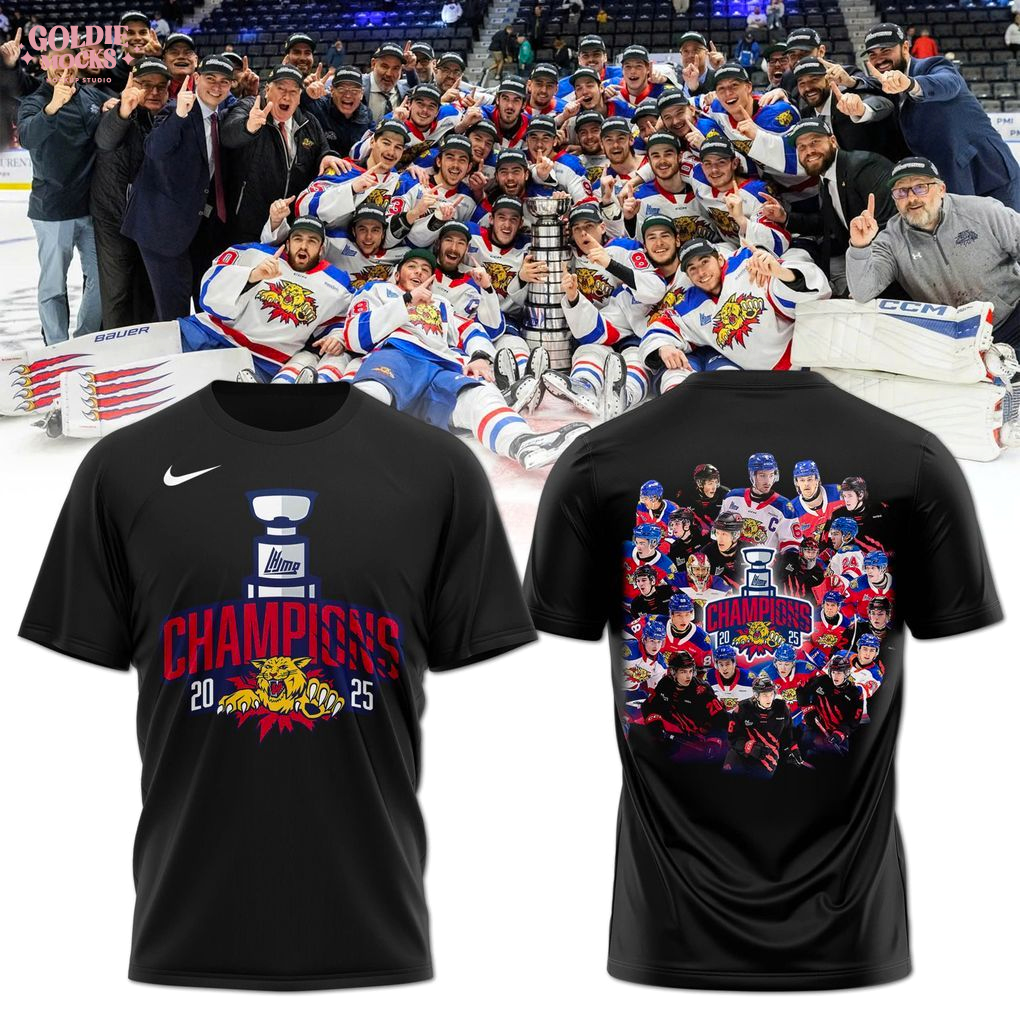 Moncton Wildcats Champions 2025 For Fans Black T-Shirt Moncton Wildcats Champions 2025 For Fans Black T-Shirt