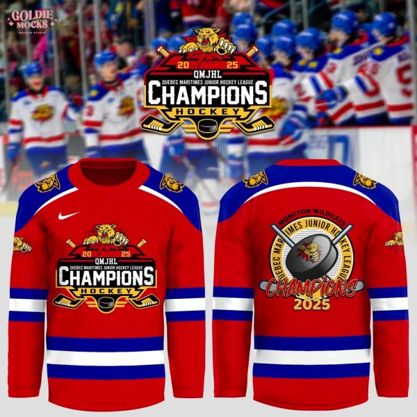 Moncton Wildcats QMJHL 2025 Champions Hockey Jersey