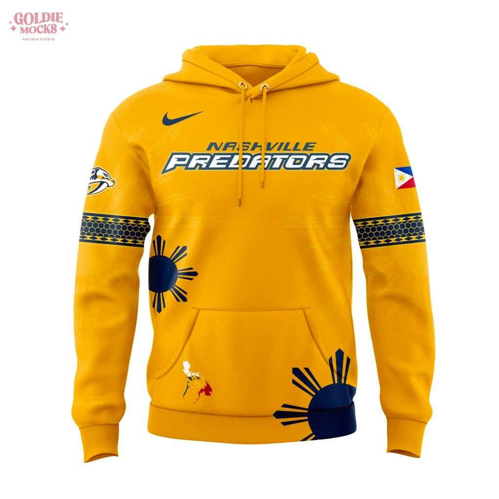 Nashville Predators Filipino Heritage Night 2025 Special Yellow Hoodie Nashville Predators Filipino Heritage Night 2025 Special Yellow Hoodie