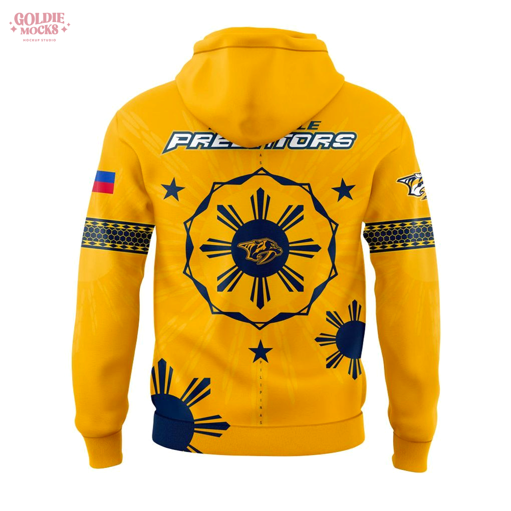 Nashville Predators Filipino Heritage Night 2025 Special Yellow Hoodie Nashville Predators Filipino Heritage Night 2025 Special Yellow Hoodie