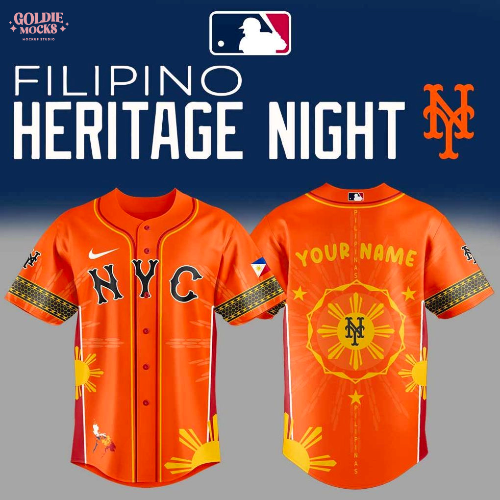 New York Mets Filipino Heritage Night 2025 Custom Jersey New York Mets Filipino Heritage Night 2025 Custom Jersey