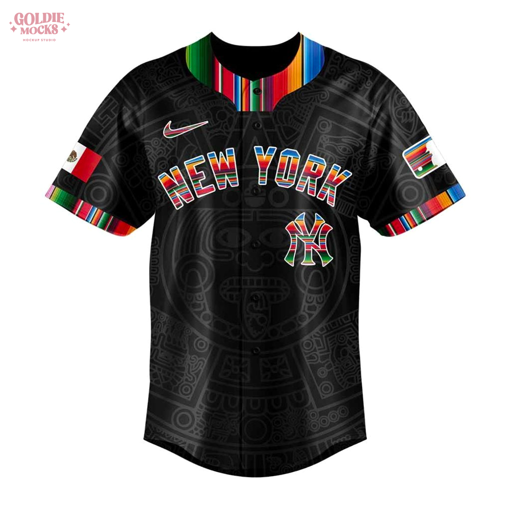New York Yankees Mexican Heritage Night 2025 Baseball Jersey New York Yankees Mexican Heritage Night 2025 Baseball Jersey