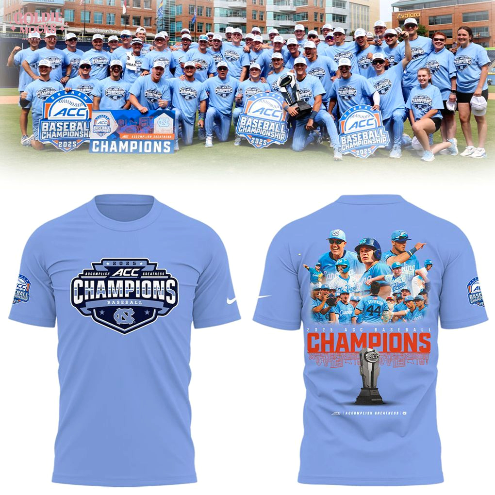 North Carolina 2025 ACC Baseball Champions T-Shirt North Carolina 2025 ACC Baseball Champions T-Shirt