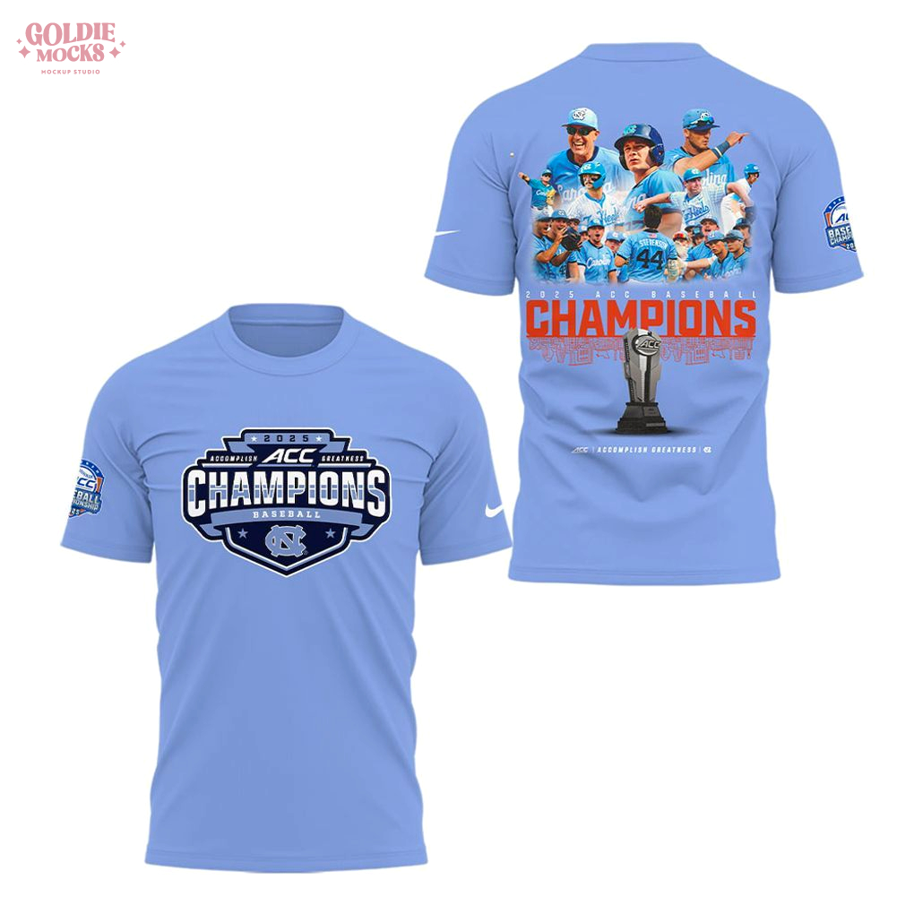 North Carolina 2025 ACC Baseball Champions T-Shirt North Carolina 2025 ACC Baseball Champions T-Shirt