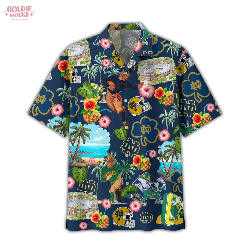 Notre Dame Fighting Irish Beach Hawaiian Shirt Notre Dame Fighting Irish Beach Hawaiian Shirt