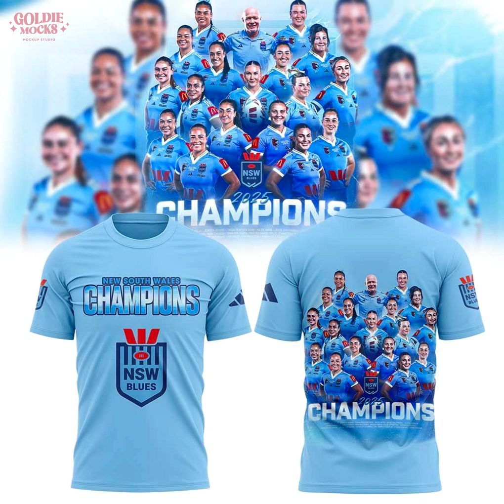 NSW Blues 2025 Champions T-Shirt NSW Blues 2025 Champions T-Shirt