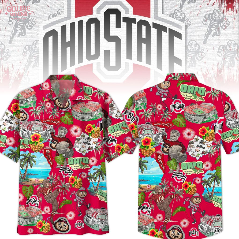 Ohio State Buckeyes Beautiful Summer Hawaiian Shirt Ohio State Buckeyes Beautiful Summer Hawaiian Shirt