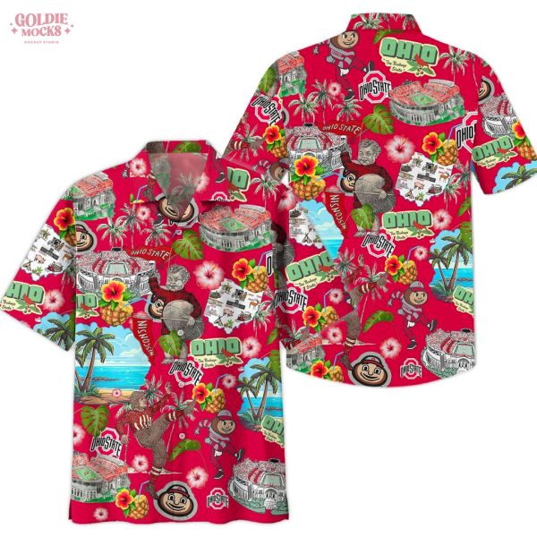 Ohio State Buckeyes Beautiful Summer Hawaiian Shirt