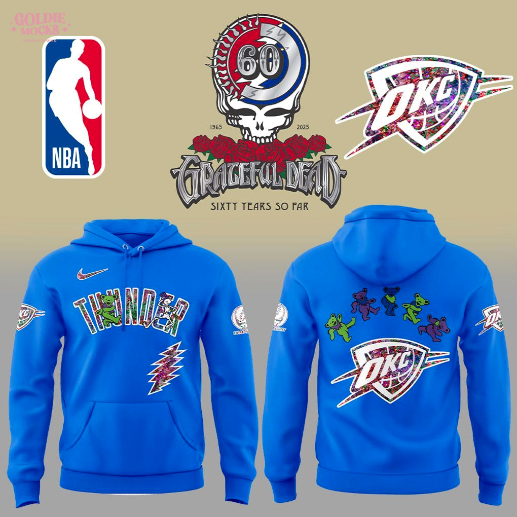 Oklahoma City Thunder Grateful Dead 60th Anniversary 2025 Hoodie Oklahoma City Thunder Grateful Dead 60th Anniversary 2025 Hoodie