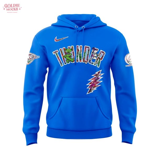 Oklahoma City Thunder Grateful Dead 60th Anniversary 2025 Hoodie