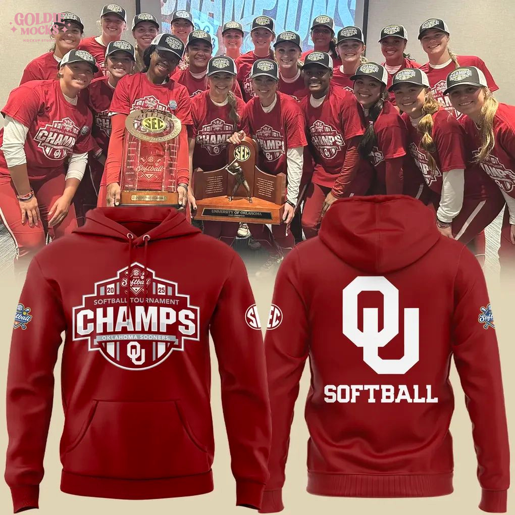 Oklahoma Sooners 2025 SEC Softball Champions Hoodie Oklahoma Sooners 2025 SEC Softball Champions Hoodie
