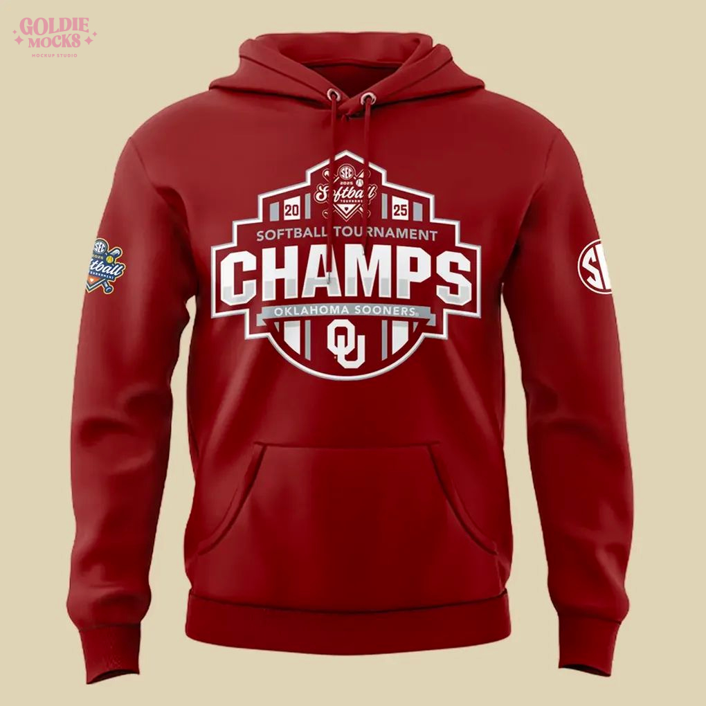 Oklahoma Sooners 2025 SEC Softball Champions Hoodie Oklahoma Sooners 2025 SEC Softball Champions Hoodie