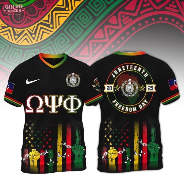 Omega Psi Phi Juneteenth 2025 Freedom Day T-Shirt