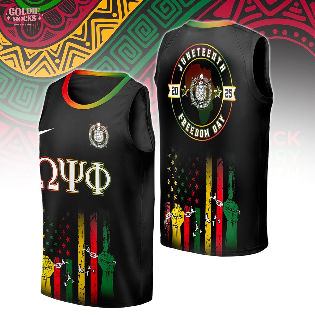 Omega Psi Phi Juneteenth 2025 Freedom Day T-Shirt Omega Psi Phi Juneteenth 2025 Freedom Day T-Shirt