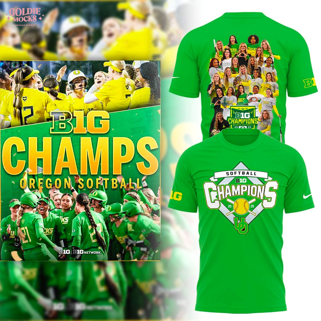 Oregon Softball x Big10 Champions 2025 3D T-Shirt Oregon Softball x Big10 Champions 2025 3D T-Shirt