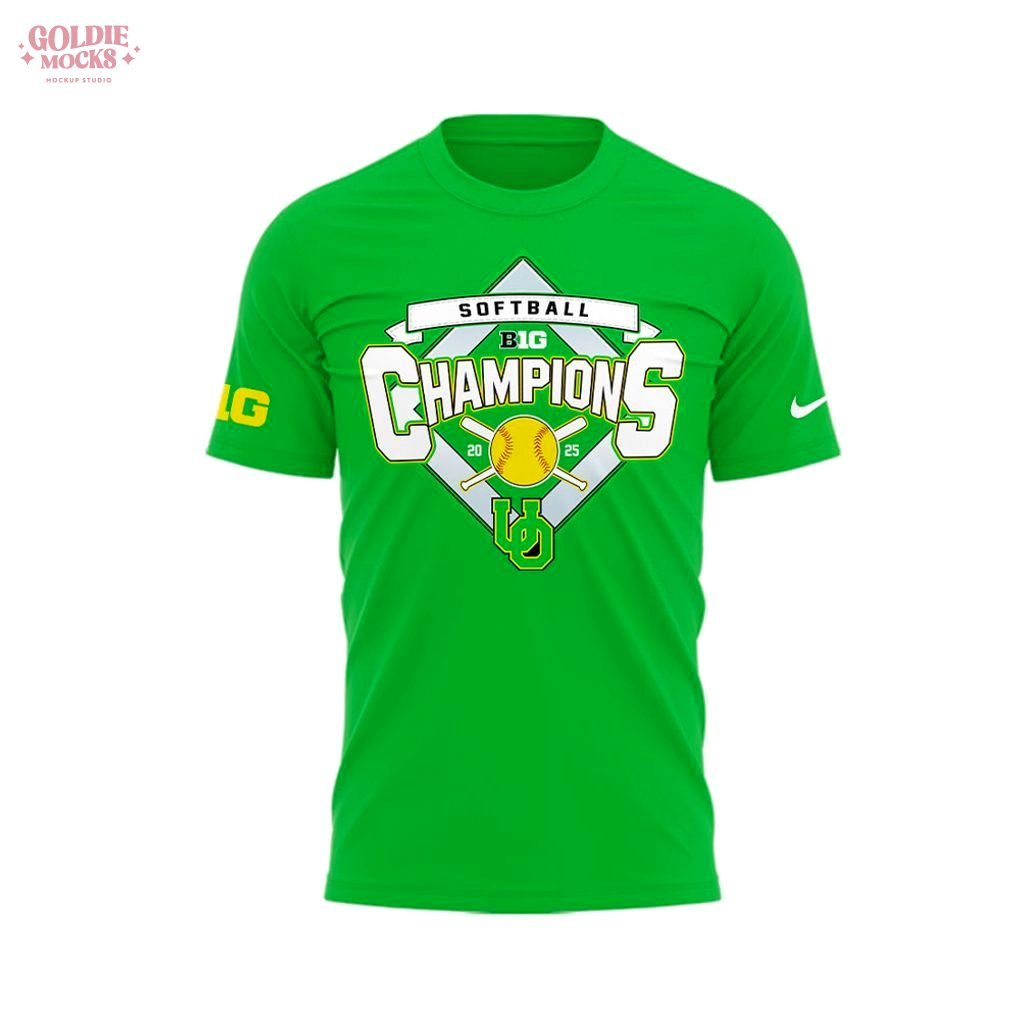 Oregon Softball x Big10 Champions 2025 3D T-Shirt Oregon Softball x Big10 Champions 2025 3D T-Shirt