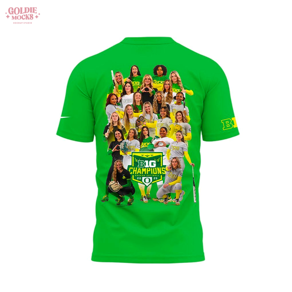 Oregon Softball x Big10 Champions 2025 3D T-Shirt Oregon Softball x Big10 Champions 2025 3D T-Shirt