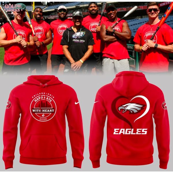Philadelphia Eagles Hard Hats With Heart 2025 Hoodie