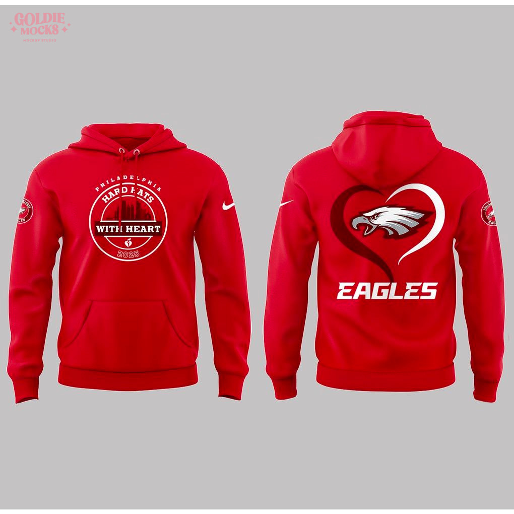 Philadelphia Eagles Hard Hats With Heart 2025 Hoodie Philadelphia Eagles Hard Hats With Heart 2025 Hoodie