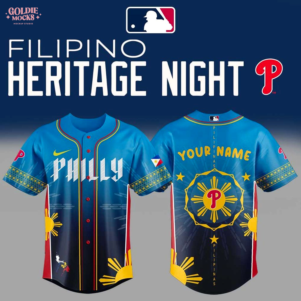 Philadelphia Phillies Filipino Heritage Night 2025 Special Gradient Custom Jersey Philadelphia Phillies Filipino Heritage Night 2025 Special Gradient Custom Jersey