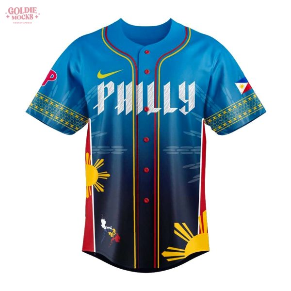 Philadelphia Phillies Filipino Heritage Night 2025 Special Gradient Custom Jersey