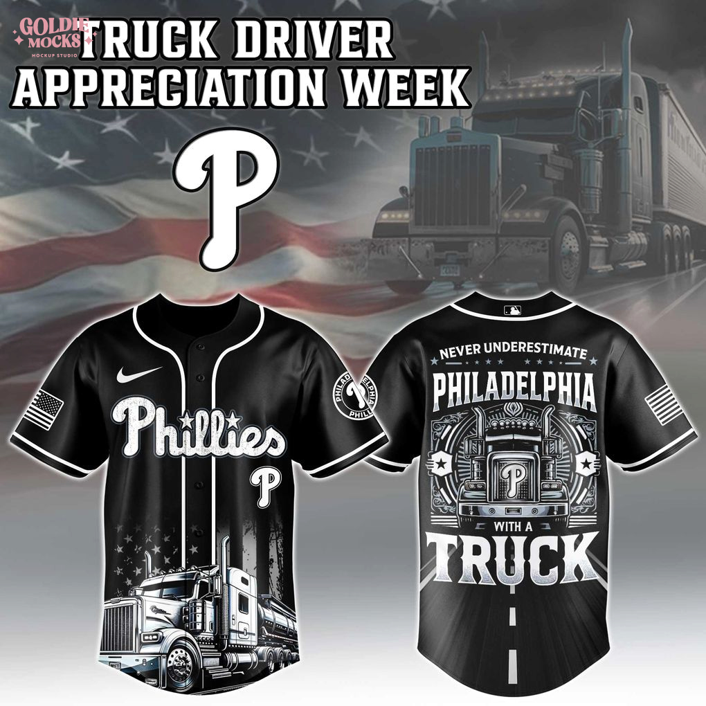 Philadelphia Phillies MLB X Nation Truck Driver Appreciation Week 2025 Special Jersey Philadelphia Phillies MLB X Nation Truck Driver Appreciation Week 2025 Special Jersey