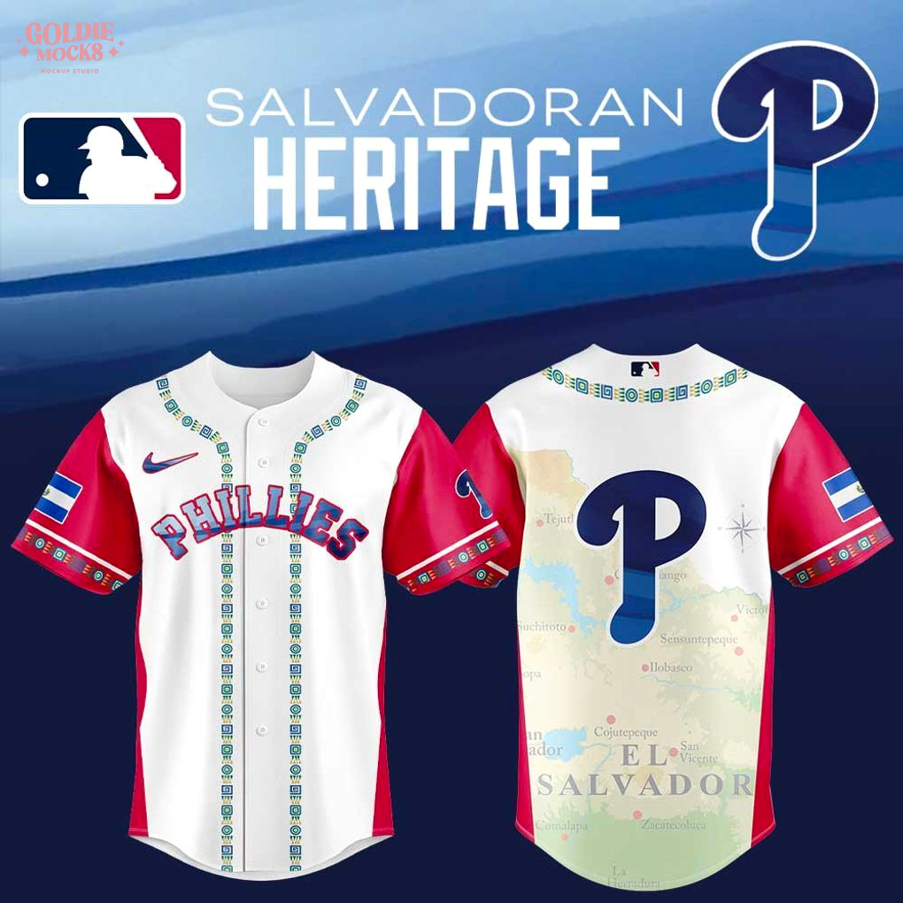Philadelphia Phillies Salvadoran Heritage Night 2025 Special Jersey Philadelphia Phillies Salvadoran Heritage Night 2025 Special Jersey
