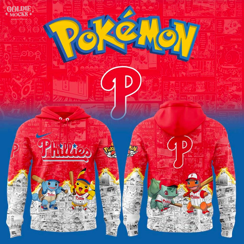 Philadelphia Phillies x Pokémon Limited Edition 2025 Hoodie Philadelphia Phillies x Pokémon Limited Edition 2025 Hoodie