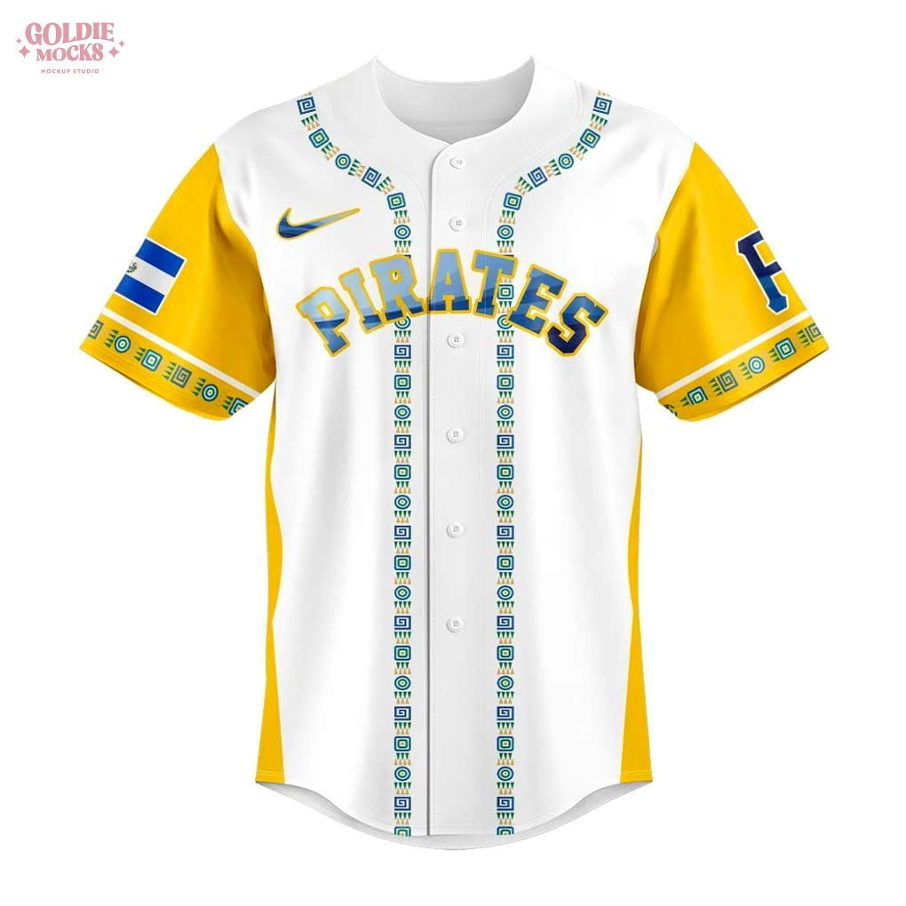 Pittsburgh Pirates Salvadoran Heritage Night 2025 Special Jersey Pittsburgh Pirates Salvadoran Heritage Night 2025 Special Jersey