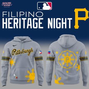 Pittsburgh Pirates x Filipino Heritage Night 2025 Grey Limited Edition Hoodie