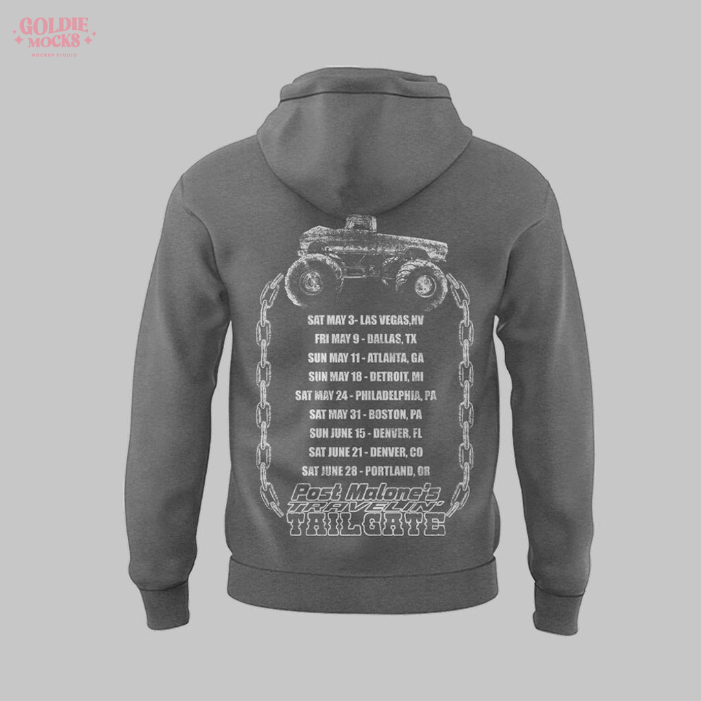 Post Malone Traveling Tail Gate Merch Tour 2025 Hoodie Post Malone Traveling Tail Gate Merch Tour 2025 Hoodie
