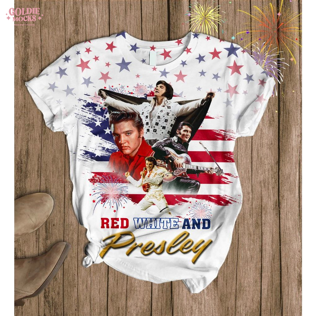 Red White And Presley Pajamas Set Red White And Presley Pajamas Set
