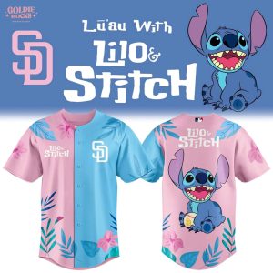 San Diego Padres x Lilo & Stitch 2025 For Fans Pink Blue Jersey