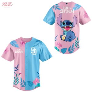 San Diego Padres x Lilo & Stitch 2025 For Fans Pink Blue Jersey
