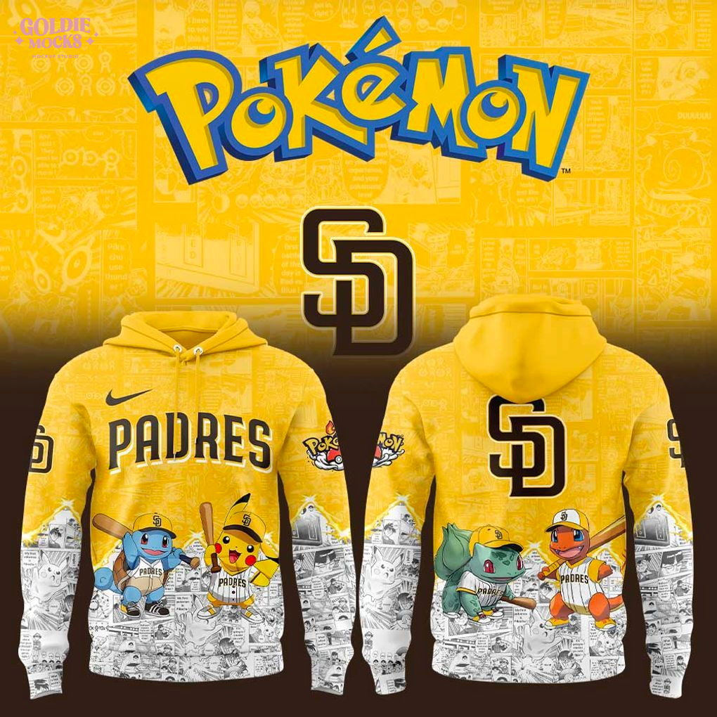 San Diego Padres x Pokémon Limited Edition 2025 Hoodie San Diego Padres x Pokémon Limited Edition 2025 Hoodie