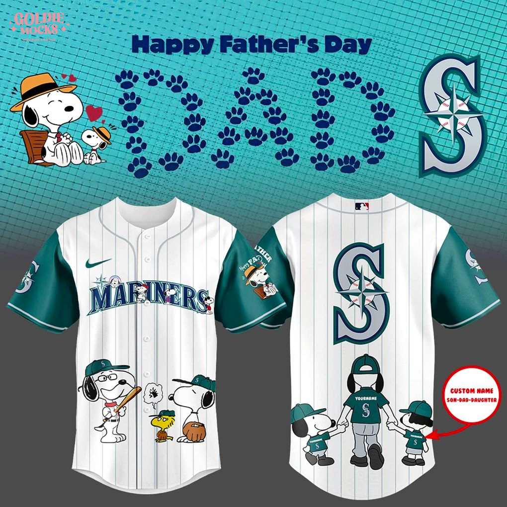 Seattle Mariners Happy Father Day 2025 Love Dad Jersey Seattle Mariners Happy Father Day 2025 Love Dad Jersey