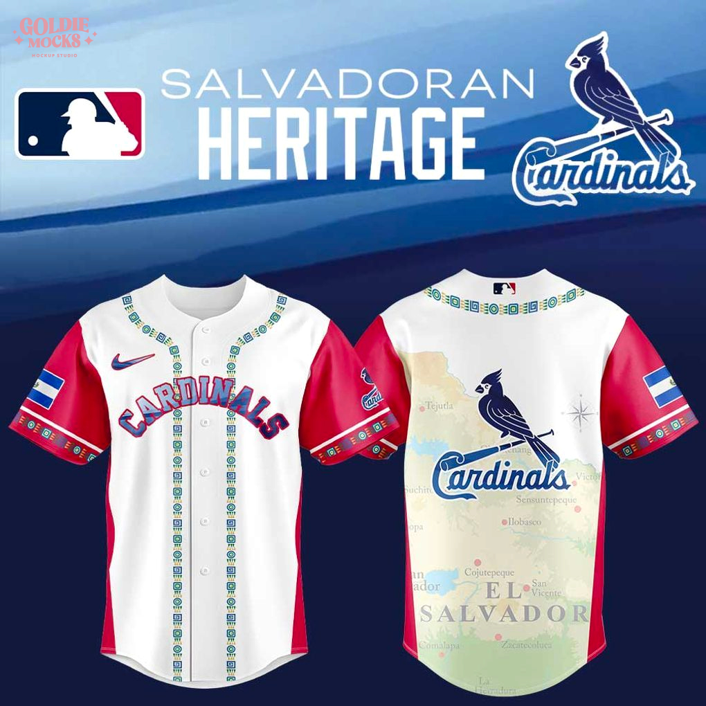St. Louis Cardinals Salvadoran Heritage Night 2025 Special Jersey St. Louis Cardinals Salvadoran Heritage Night 2025 Special Jersey
