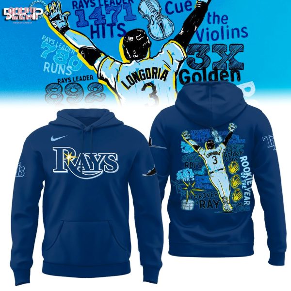 Tampa Bay Rays Evan Longoria 2025 Navy Special Hoodie