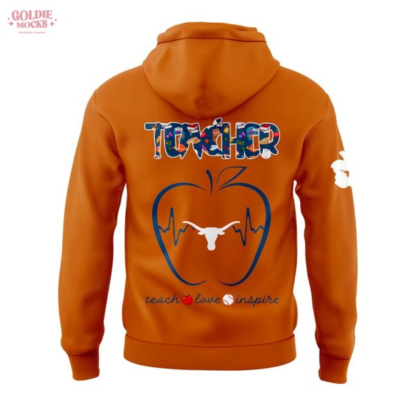 Texas Football Teacher Appreciation Love Inspire 2025 Hoodie