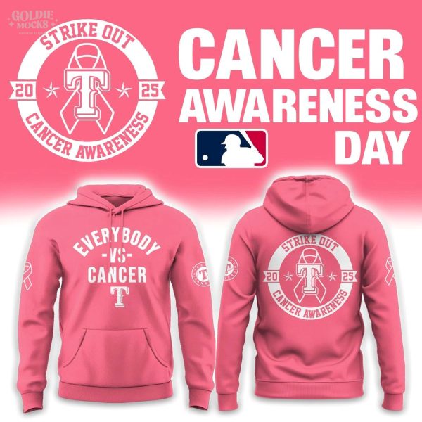 Texas Rangers Cancer Awareness Day 2025 Hoodie