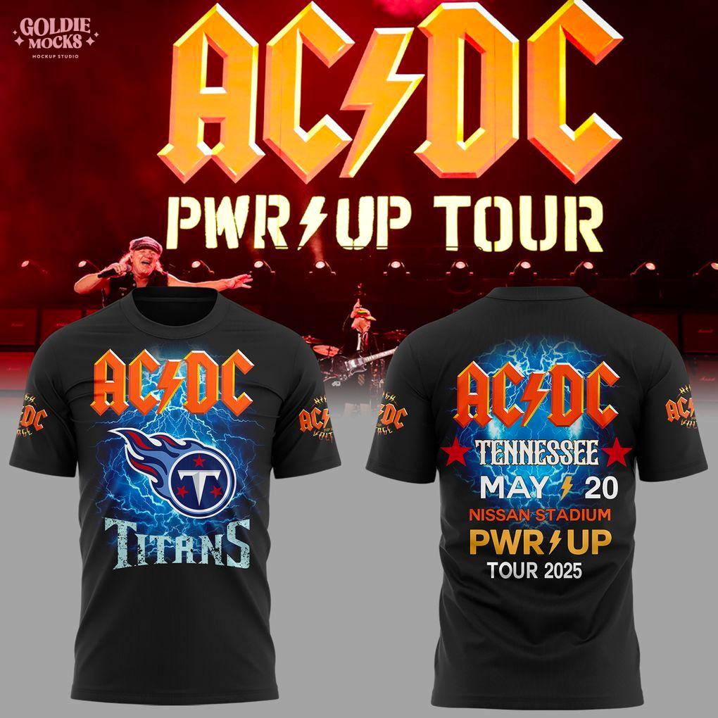 Titans Football x ACDC PWR Up Tour 2025 T-Shirt Titans Football x ACDC PWR Up Tour 2025 T-Shirt