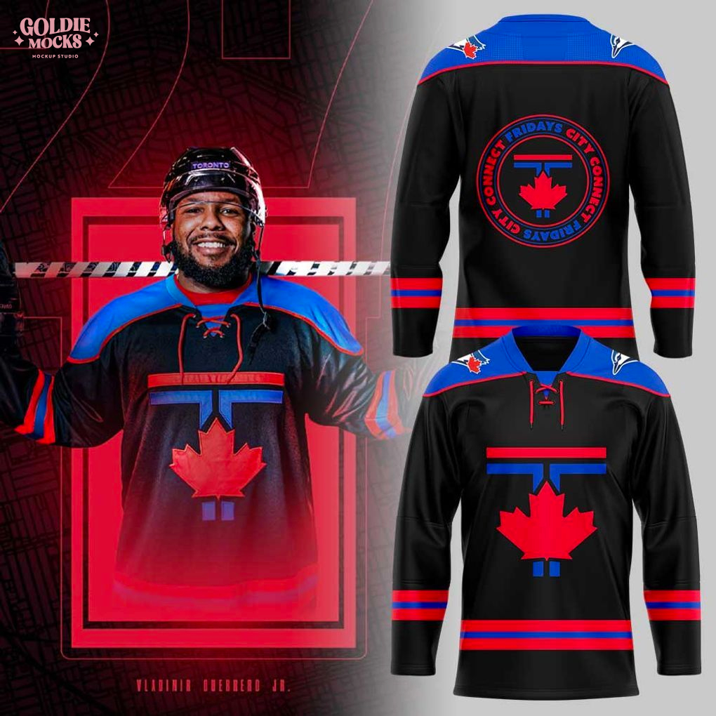 Toronto Blue Jays 2025 City Connect Fridays Hockey Jersey Toronto Blue Jays 2025 City Connect Fridays Hockey Jersey