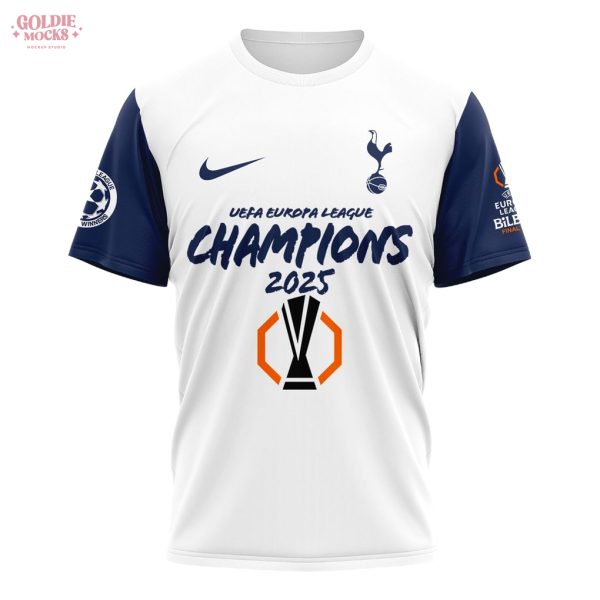 Tottenham UEFA Europa League 2025 Champions T-Shirt
