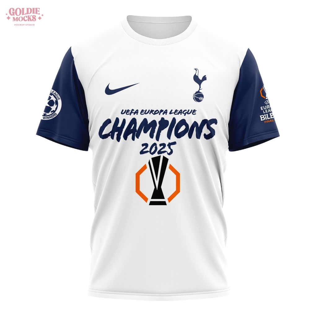 Tottenham UEFA Europa League 2025 Champions T-Shirt Tottenham UEFA Europa League 2025 Champions T-Shirt