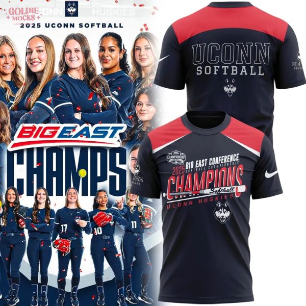 UConn Softball Big East Champions 2025 T-Shirt