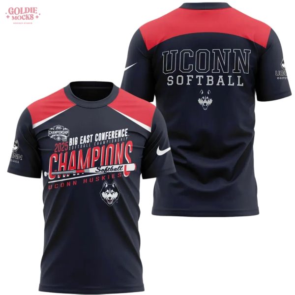 UConn Softball Big East Champions 2025 T-Shirt