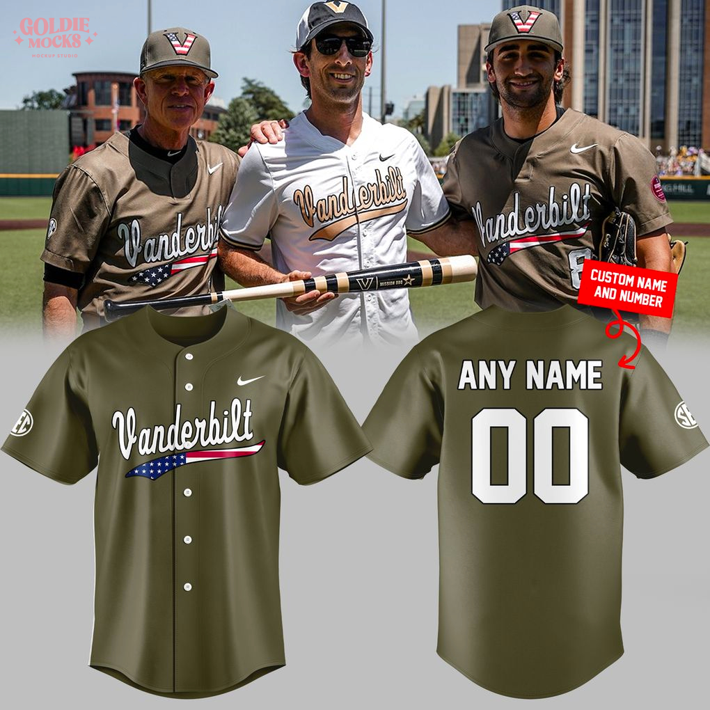 Vanderbilt Baseball Military Appreciation 2025 Special Jersey Vanderbilt Baseball Military Appreciation 2025 Special Jersey