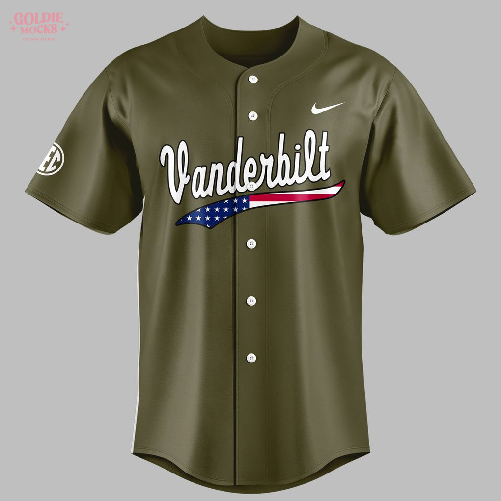 Vanderbilt Baseball Military Appreciation 2025 Special Jersey Vanderbilt Baseball Military Appreciation 2025 Special Jersey